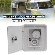 RV Gravity Water Filler Square Hatch Water Box with Key Screw RV Trailer Caravan Accessories