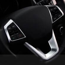 for Creta Ix25 2015 2016 2017 2018 Abs Chrome Steering Wheel Decoration Buttons Cover Trim Interior Moulding Accessories 3 Pieces