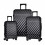Gr8 Home 3 Piece Black Hard Shell Luggage Set TSA Lock 1