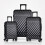 Gr8 Home 3 Piece Black Hard Shell Luggage Set TSA Lock 9