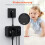 Power Strip with 2 AC Outlets and 3 USB Fast Charging , Electrical Socket, Wall-Mounted, EU Plug, Power Adapter 2