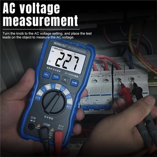 SNAKOL Digital Multimeter Tester, 2000V TRMS Meter, AC/ Voltage Current Test, NCV LCD Data Hold Auto-Ranging 2