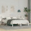 VidaXL vidaXL Bed Frame with Headboard White 120 x 190 cm Solid Pine Wood 1