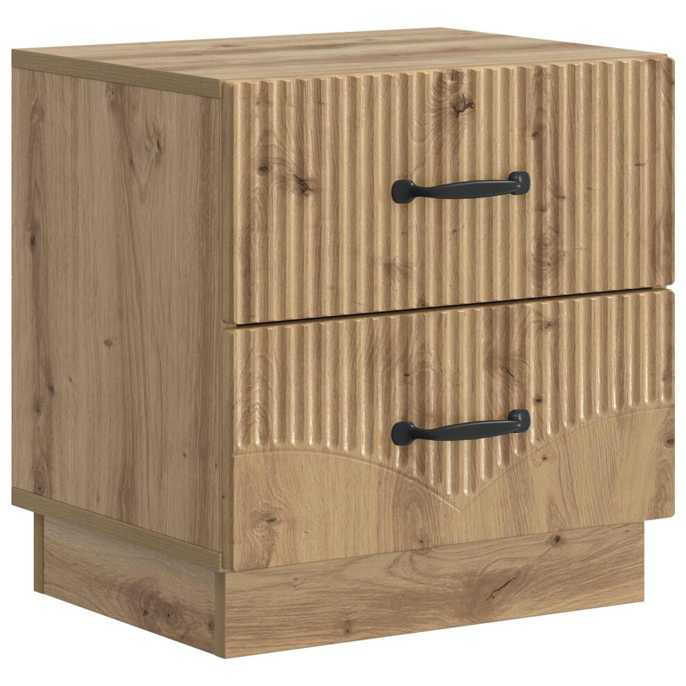 Vidaxl Bedside Cabinet Artisan Oak 43 X 34.5 X 44.5 Cm Engineered Wood