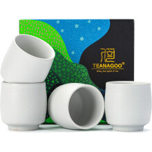 Ceramic Tea Cups Set of 4 Pieces White Capacity 165ml — ceramic teacups, set of 4 teacups, teanagoo ruware, 165 ml teacups, ivory color
