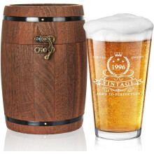 Vaso para Cerveza de 30 Cumpleaños Regalo 450 ml Vintage 1995 — regalo hombre original, jarra cerveza personalizada