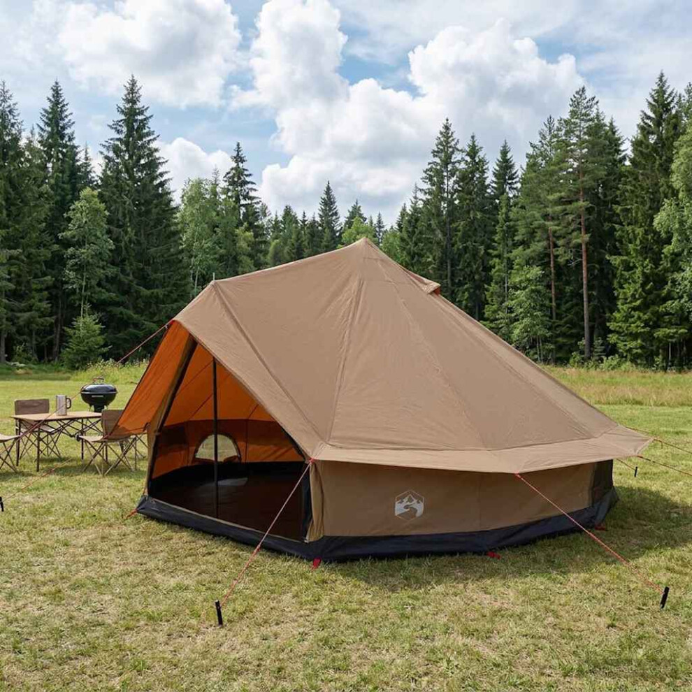 Vidaxl Family Tent Brown 10-Person Polycotton