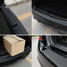 1Set Car Rubber Rear Guard Bumper Protector Trim Cover (35.8Inch) Bumper Guard