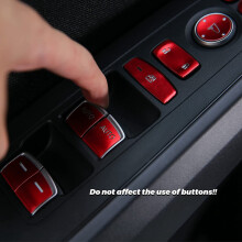 For 11Th Gen 2022 Window Glass Lift Button Cover Trim Sticker Accessories,with AUTO Button, Red 13PCS