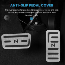 Silver Gas Accelerator Pedal and Break Pedal Cover Non-Slip for N-BOX N-VAN N-WGN N-ONE JF JH JG JJ