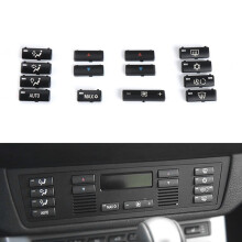 14Pcs Car Climate Control Air Conditioning Button Covers for X5 E53 1999-2006 E39 1996-2002 64116915812