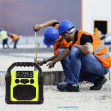 Altavoz Portátil para Exteriores, Radio FM con Reloj, Resistente Al Agua IP66 y Luces LED para Pesca, Fiestas y Camping.
