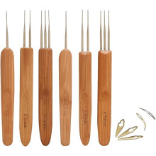 Herramienta de Ganchillo para Rastas Aguja para Rastas para Cabello Trenzado y Manualidades Aguja de 0,5 mm 0,75 mm