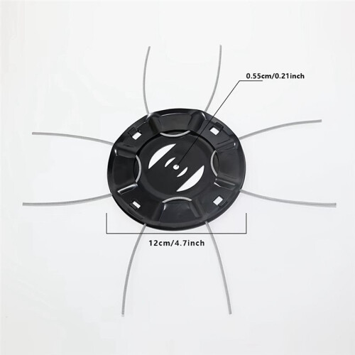 6Pack 8 String Steel Wire Trimmer  for Cordless String Trimmer,Universal Rotary Grass Cutter for Lawn Mower