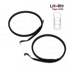 1 Par de Molduras de Acabado para el Lateral del Techo para Hilux LN167 97-05 4 Puertas, Tira de Goma para Techo 7555104030 75552-04030