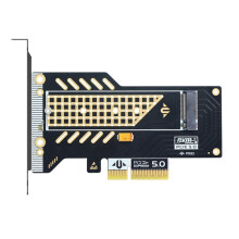 PCIe 5.0 X4 to NVMe Expansion Card 128Gbps Dual-Dir Bandwidth Backwards Compatible with PCIe 4.0/3.0 for Win7/8/10/11