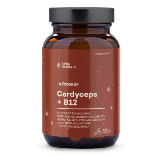 Aura Herbals Mycodrop B12 + Cordyceps 60 Kaps.