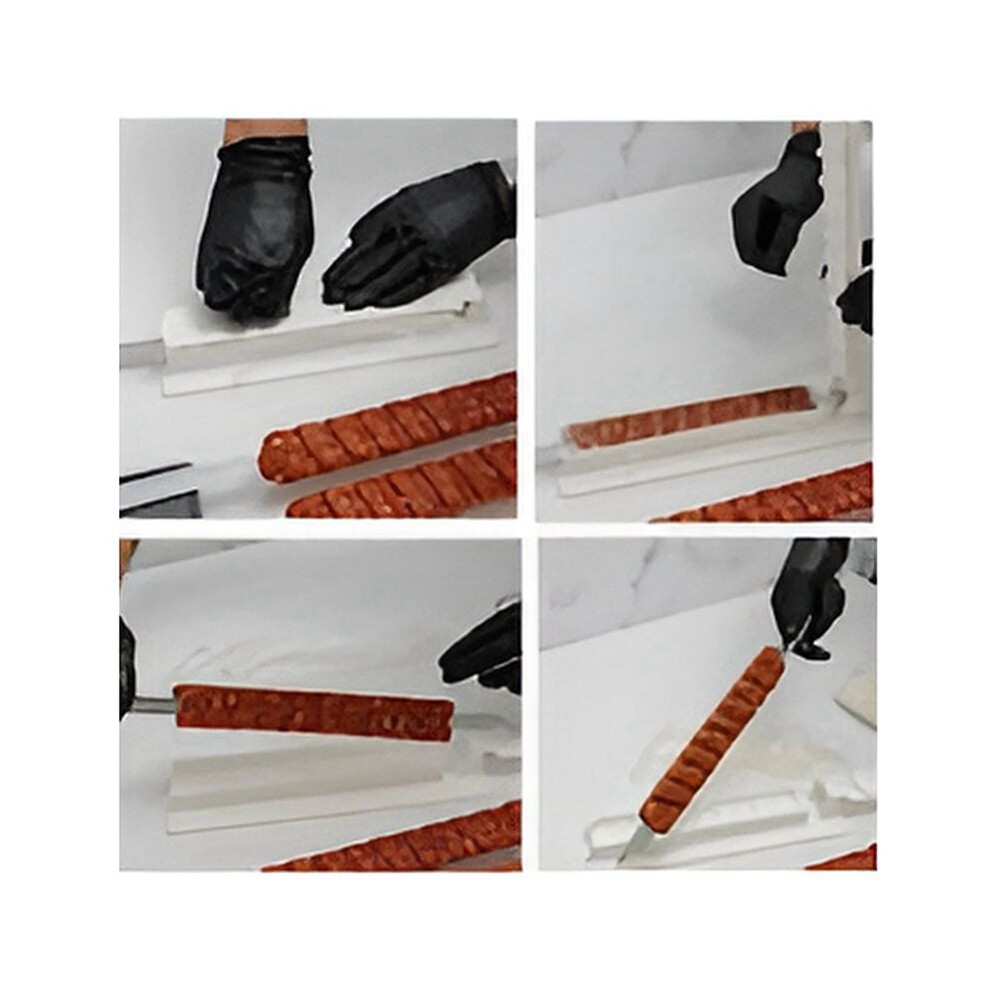 2X Single Row Kebab Maker Bbq Meat Skewer Machine Kebab Press Maker Reusable Bbq Skewer Maker Kebab - White 4712720988907