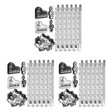 Music Pencils Music Note Pencil with Music Themed Erasers Wood Pencils Bulk Keyboard Fun Pencils Erasers Gift (72 Pcs)