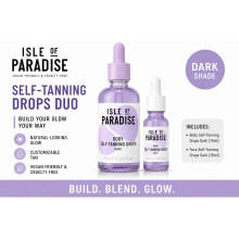 Isle of Paradise Self Tanning Drops Dark Bundle Face 10ml & Body 75ml Vegan