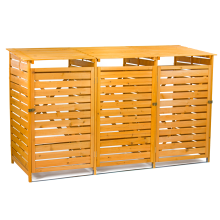 KCT Triple Wheelie Bin Storage (3 x 240L) Hider Store Shed Recycling Rubbish Dustbin Outdoor Garden Hideaway Tidy Box Cabinet Unit Cover With Lid