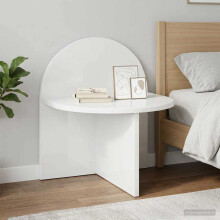 vidaXL Bedside Table High Gloss White 40 x 35.5 x 45.5 cm
