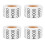 4Rouleaux Stickers Numérotés Rectangulaires Autoadhésifs Pour 1