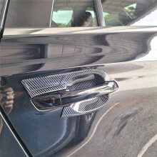 Car Exterior Door Handle Bowl Cover Trim for MU-X MUX 2022 2023 Accessories Carbon Fiber