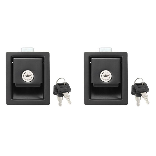 2pcs Rv Car Paddle Entry Door Lock  Handle Knob -Trailer Pull Type Panel Door Lock