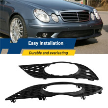 For E Class W211 2006-2009 Front Bumper Fog Light Frame Fog Lamp Grill Grille 2118850522, 2118850622