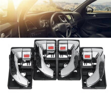 4Pcs/Set Car Interior Door Handle 82620-2Z02 for Tucson 2005-2009 Inner Door Chrome Handle Replacement