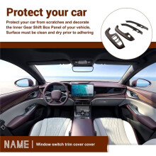 Car Window Lift  Button Cover Interior Door Armrest Trim Panel Wood Grain Color for  Seal /  ATTO 4
