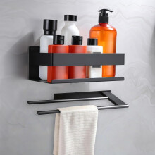 Étagère de Douche Organisateur de Salle de Bain 2 pièces Adhésif — rangement salle bain, support douche inox