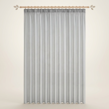 Cortina de tul semitransparente con cinta fruncidora 160x200 cm gris — visillo efecto lino, cortinas salon modernas