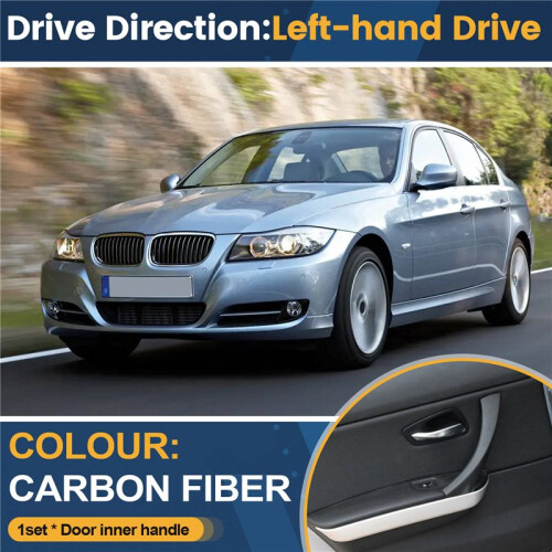 Door Pull Handle Set Replacement for  3 Series E90 E91 E92 316 318 320 325 328i 2004-2012 LHD Black