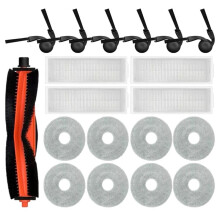 Für S40 Pro / OV71GL Saugroboter: Ersatz-Hauptbürste, Seitenbürste, HEPA-Filter, Wischtuch (19-Teilig)