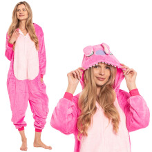 Damepyjamas Kigurumi Onesie Jumpsuit Kostume Stitch Pink 165-175 cm L