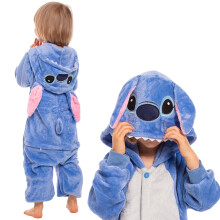 Børnepyjamas Kigurumi Onesie Kostume Stitch Blå 125-135