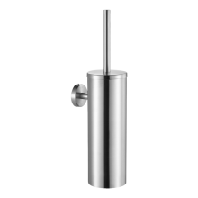 Wall Mounted Toilet Brush Holder for Bathroom Silver Stainless Steel — hanging toilet brush, drill free toilet brush, wall mounted toilet holder