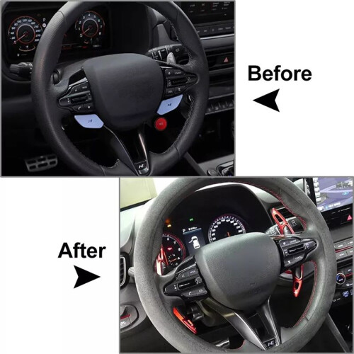 Car Interior Steering Wheel Paddle Shifter Extend Accessories for  I30 Red 2