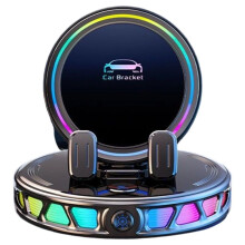 Support Magnétique pour Téléphone de Voiture avec Éclairage RGB, Compatible avec  les Smartphones.