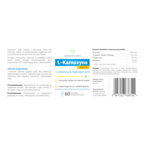 Naturday L-Karnozyna 60 kapsułek 1