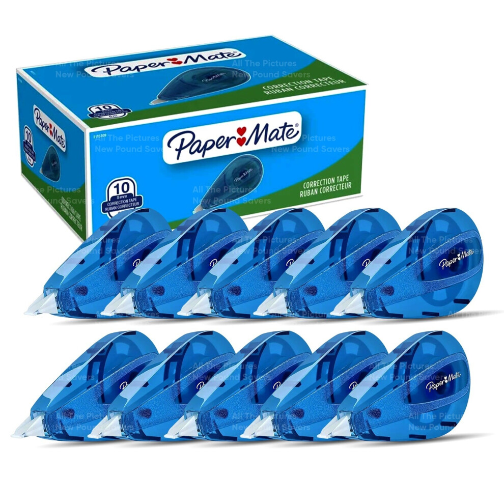 Paper Mate 10X Correction Tape Fluid Pen Immediate Ink Eraser 5Mm X 6M