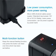 WiFi Aquarium Feeder Automatic Fish Feeder with WIFI Remote Control, Programmable Auto Feeding for Fish Tanks, 1PC