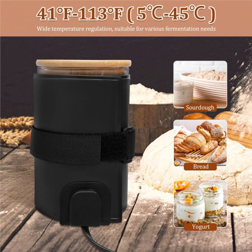 Sourdough Warmer Wrap Adjustable Dough Jar Heating Wrap Foldable Sour Dough Warming Mat for Baking Fermentation US Plug 2