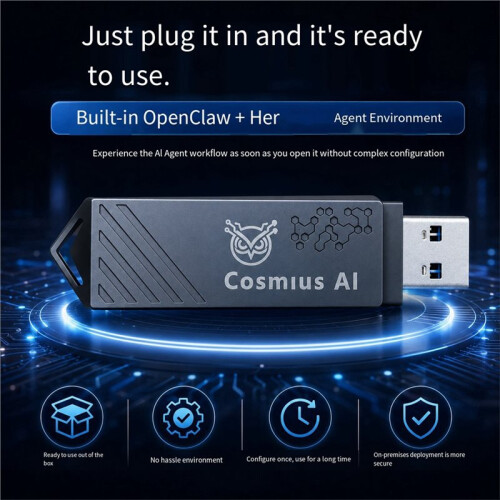 Clé USB Double Système 64 Go pour Programmeurs IA OpenClaw et HermesAgent (USB-A + Type-C) 1