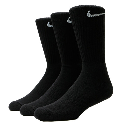 Nike (UK 8-11, Black (3PK)) Nike Socks Everyday