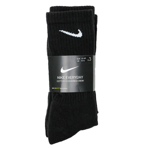 Nike (UK 8-11, Black (3PK)) Nike Socks Everyday 1