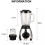 2 in 1 (850W) Juicer Blender Smoothie Maker Fruit Grinder Food Processor Ice Crusher UK 2