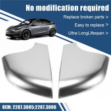 1Pair Car Side Door Wing Rearview Mirrors Lower Cover Holder for Model 3 2017 -2022 Chrome 2287.3005 2287.3006